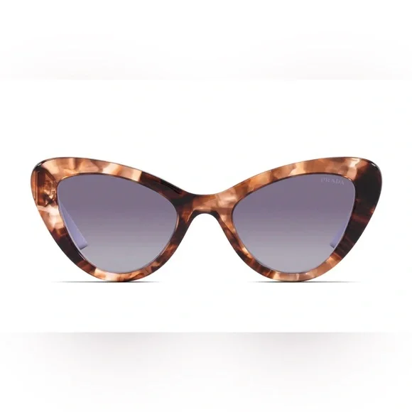 Prada NWT Havana Light Violet Gradient Blue Sunglasses